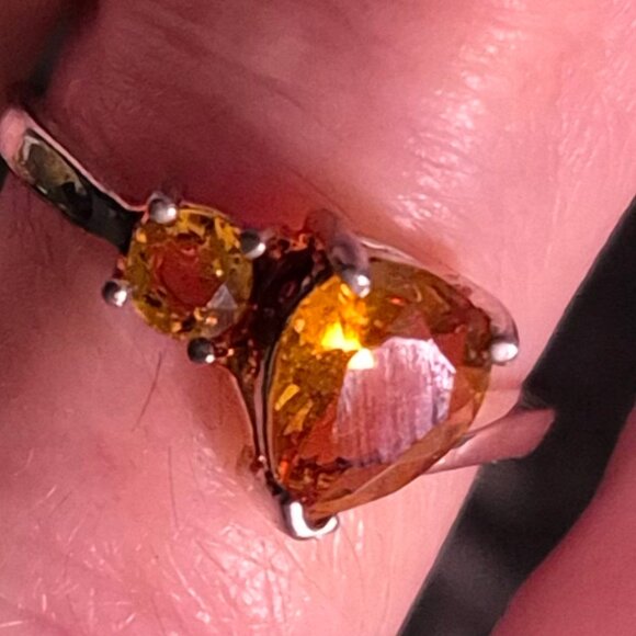 Citrine stone set in 925. November birthstone. - Picture 3 of 4